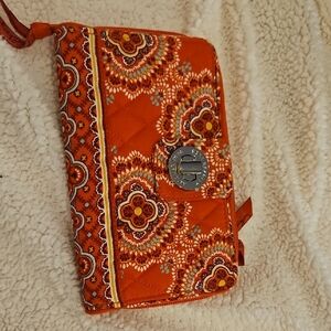 Vera Bradley Orange Floral Quilted Wallet